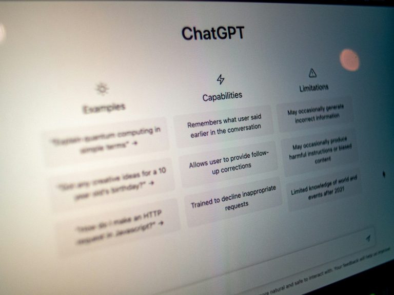 A computer screen with a bunch of words on it ChatGPT